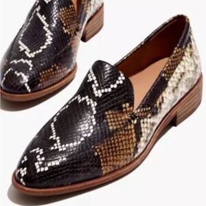 Madewell Frances Loafers in Snake embossed